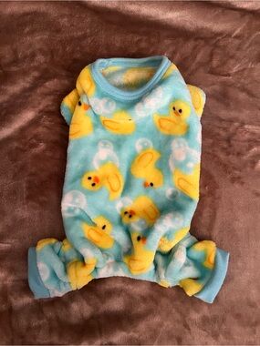 XS Frisco Rubber Duck Fleece Dog Pajamas